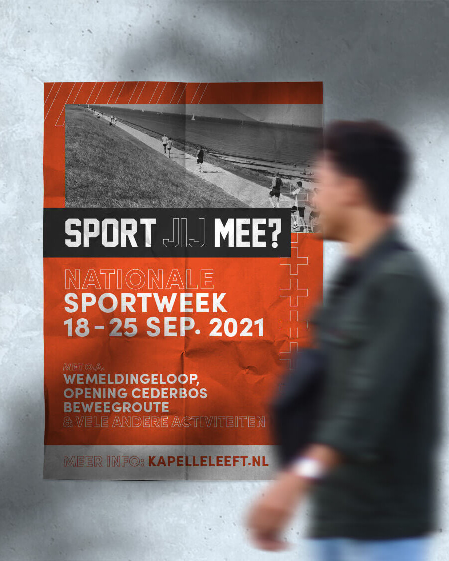 Poster gemeente Kapelle aan de muur uai