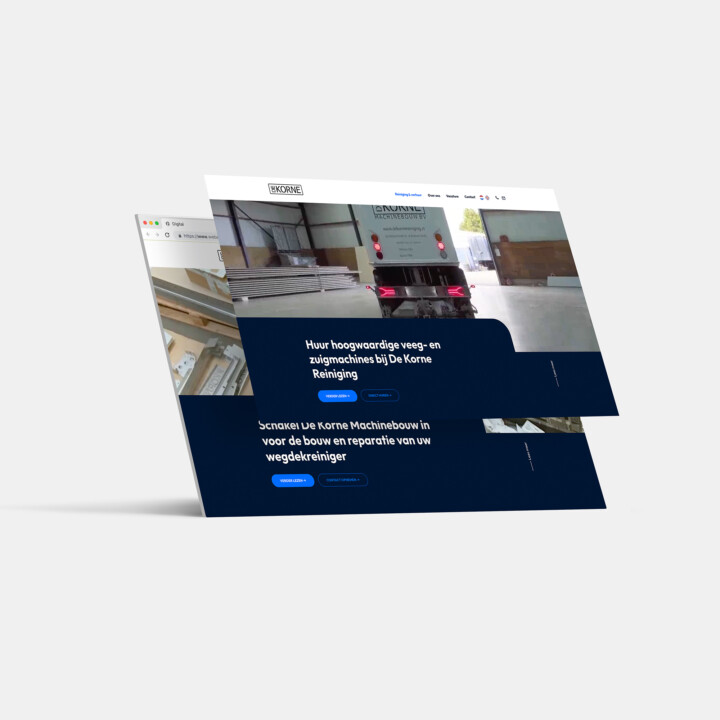 De korne reiniging web mockup uai