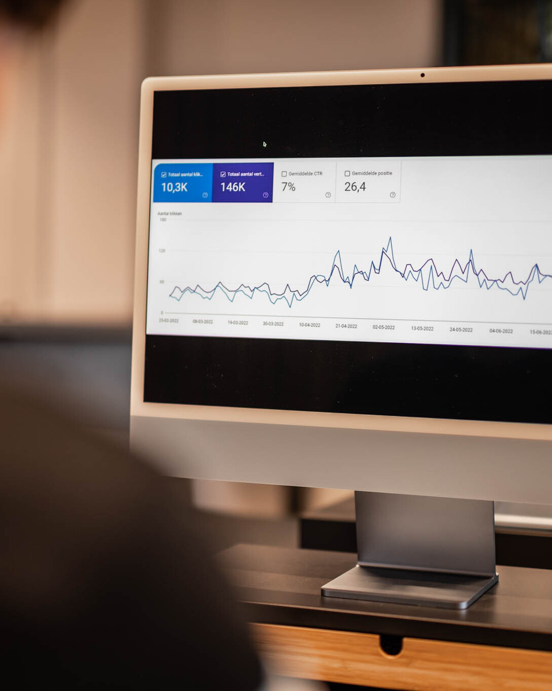 Marketeer bekijkt resultaten campagne 35 Optimalisatie resultaten campagne in Google bureau